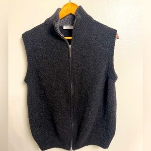 Gran Sasso Italian cashmere Lana Vest Gray size 52 Large